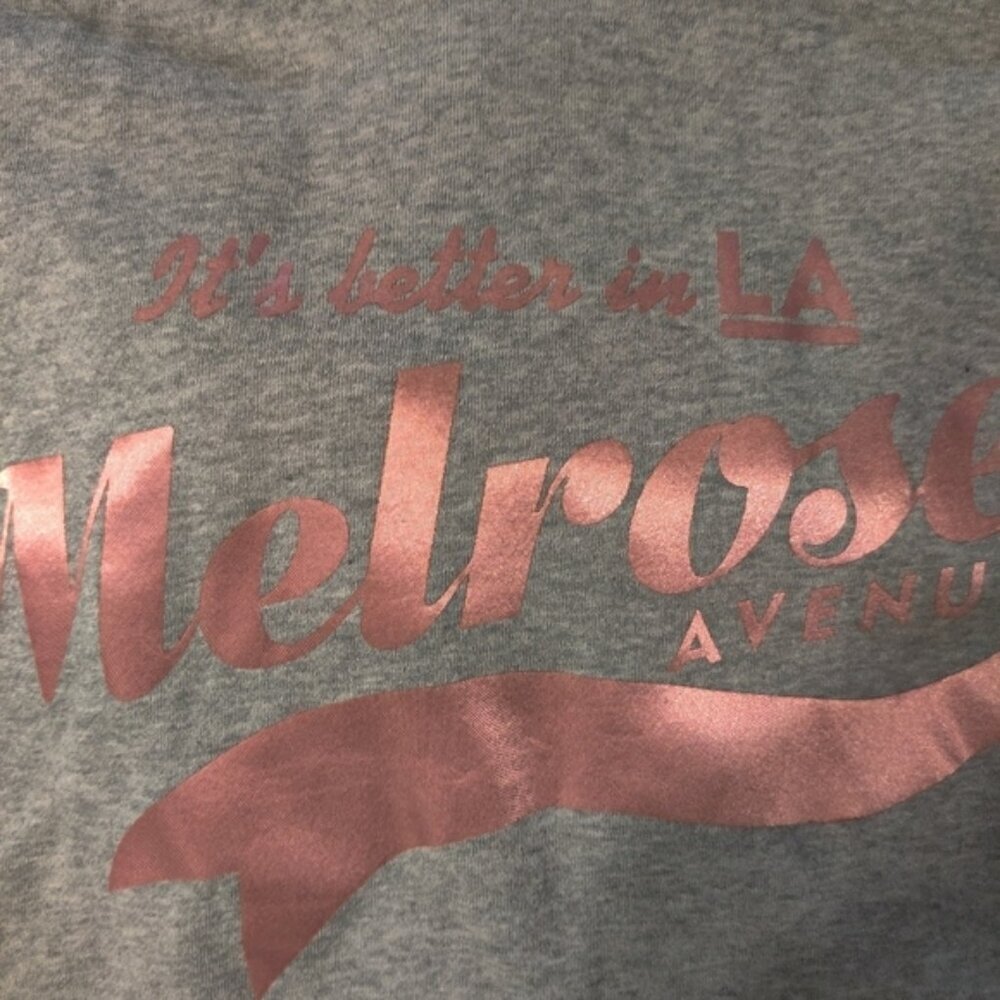 [NWT] H&M GRAY Printed Hoodie - LA Melrose Avenue - SIze M - Picture 6 of 6